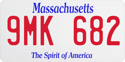 MA license plate 9MK682