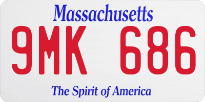 MA license plate 9MK686
