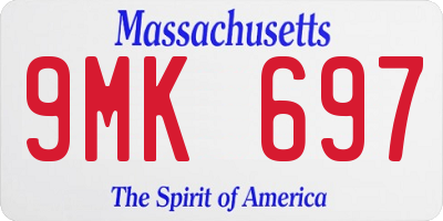 MA license plate 9MK697