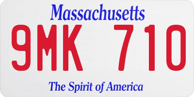 MA license plate 9MK710