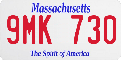 MA license plate 9MK730