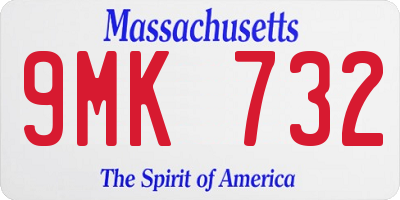 MA license plate 9MK732