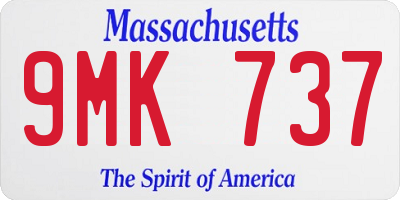 MA license plate 9MK737