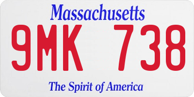 MA license plate 9MK738