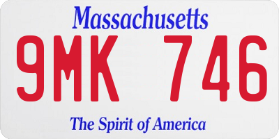 MA license plate 9MK746