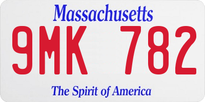 MA license plate 9MK782