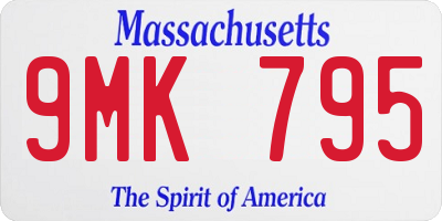 MA license plate 9MK795