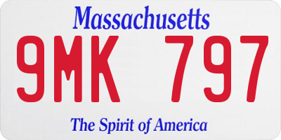 MA license plate 9MK797