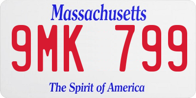 MA license plate 9MK799