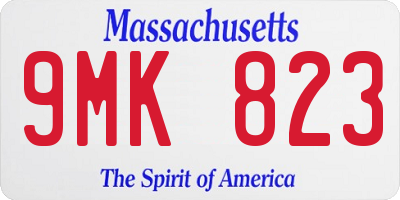 MA license plate 9MK823