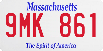 MA license plate 9MK861