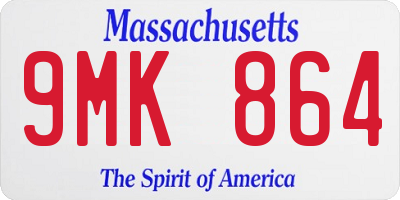 MA license plate 9MK864