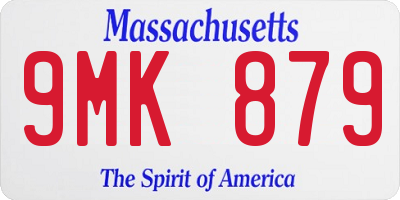 MA license plate 9MK879