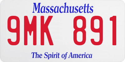 MA license plate 9MK891