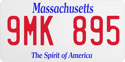 MA license plate 9MK895