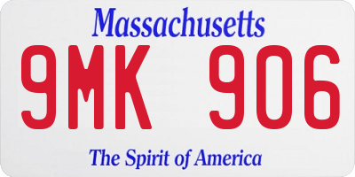 MA license plate 9MK906