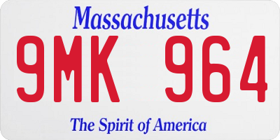 MA license plate 9MK964