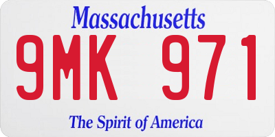 MA license plate 9MK971