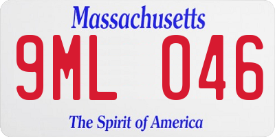 MA license plate 9ML046