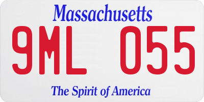 MA license plate 9ML055