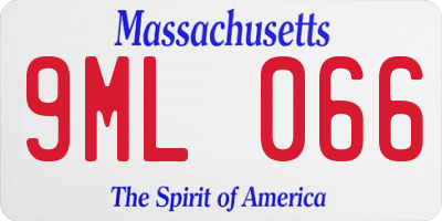 MA license plate 9ML066