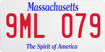 MA license plate 9ML079