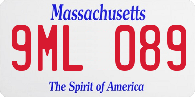 MA license plate 9ML089