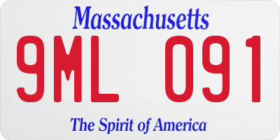 MA license plate 9ML091