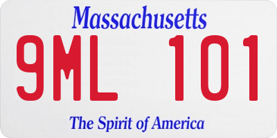 MA license plate 9ML101