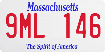 MA license plate 9ML146