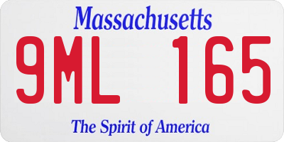 MA license plate 9ML165