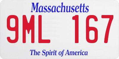 MA license plate 9ML167