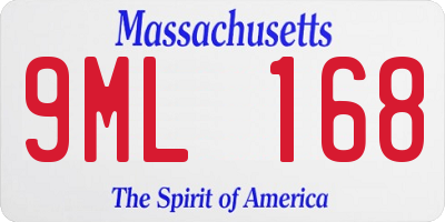 MA license plate 9ML168