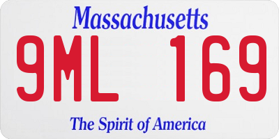 MA license plate 9ML169