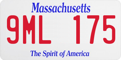 MA license plate 9ML175