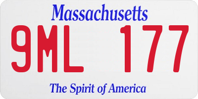 MA license plate 9ML177