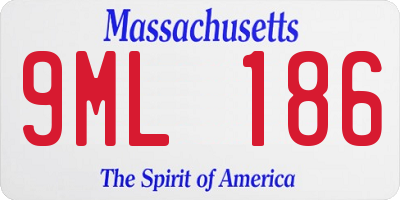 MA license plate 9ML186