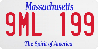 MA license plate 9ML199