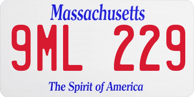 MA license plate 9ML229