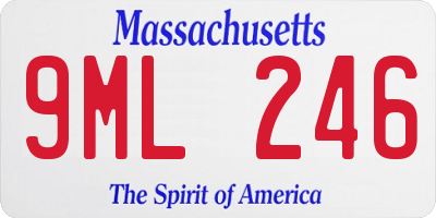 MA license plate 9ML246