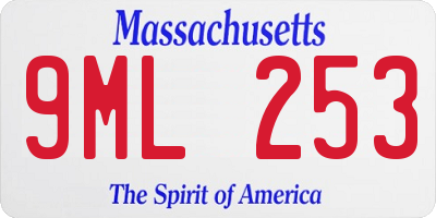 MA license plate 9ML253