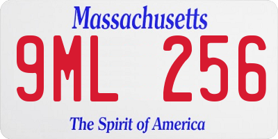 MA license plate 9ML256