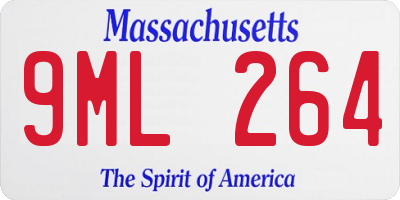 MA license plate 9ML264
