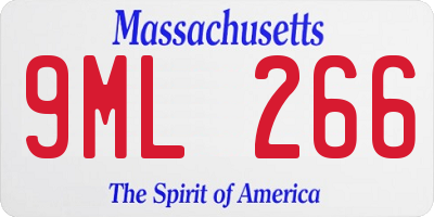 MA license plate 9ML266