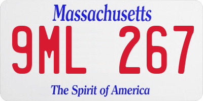 MA license plate 9ML267