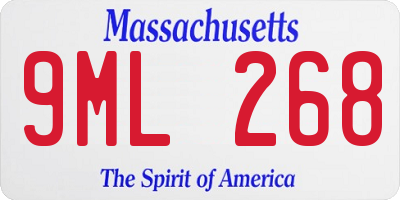 MA license plate 9ML268