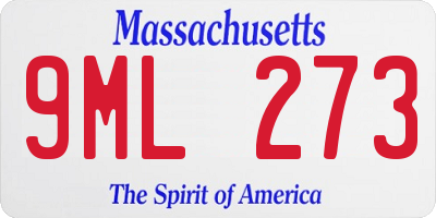 MA license plate 9ML273