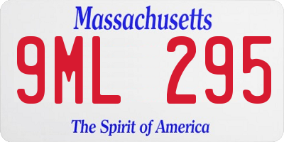 MA license plate 9ML295