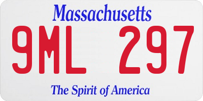 MA license plate 9ML297