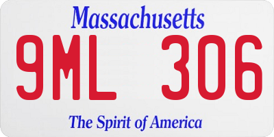 MA license plate 9ML306